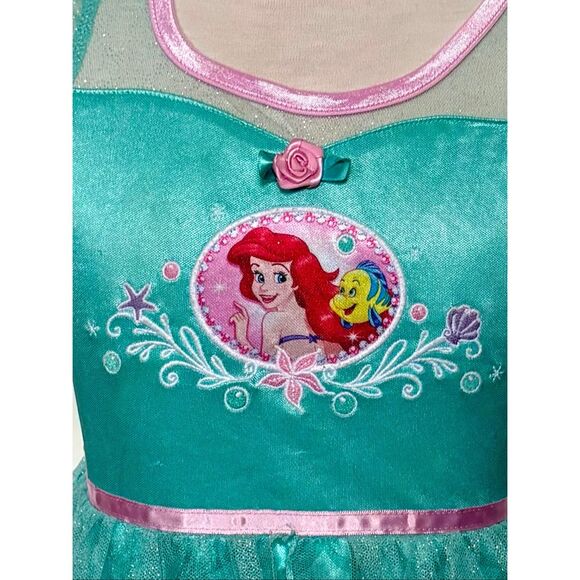 Disney Princess Girls 6X Ariel Nightgown Costume - Picture 4 of 6